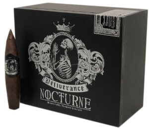 Buy Black Label Deliverance Nocturne Perfecto Online: a special yearly release produced in three vitolas featuring a Pennsylvania broadleaf wrapper rolled at BLTC Fabrica Oveja Negra factory in Nicaragua.