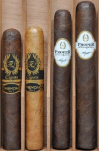 Buy FQ Cigar Brand Sampler Online: this sampler features two sizes of the Phenom and two sizes of Proper.