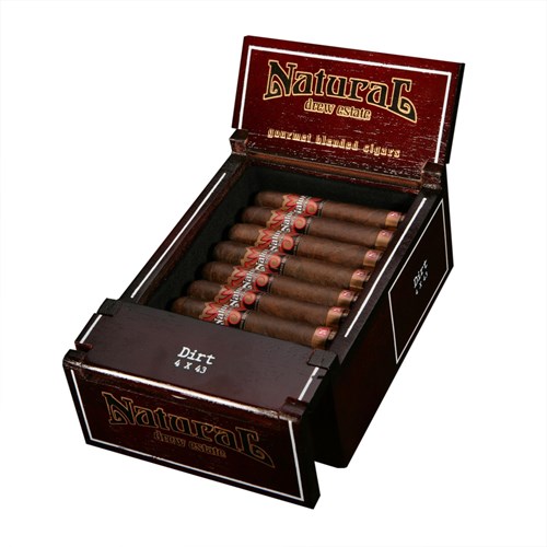Buy Natural Dirt by Drew Estate Online: Natural by Drew Estate is an exotic blend of tobacco from aroun the world. Using tobaccos from Nicaragua to Syria, to Turkey and elsewhere. Each size is unique ranging from mild to strong. The Natural line has a profile like that of non-aromatic / English blend pipe tobacco (not the cherry flavored stuff). If you enjoyed the aroma of your Grandpa's pipe, you may just love this cigar.