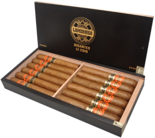 Buy Luminosa Gigante Limited Edition 2018 Online: Jon Huber challenges himself in making a 6 x 60 cigar. After listening to customers feedback they take the Luminosa blend and tweaked it to create a 6 x 60 that is still balanced!