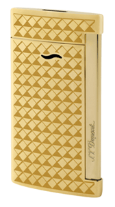 Buy S.T Dupont Slim 7 Firehead Gold Online: S.T Dupont Slim 7 the world's slimmest luxury lighter measuring at just seven millimeters thick.