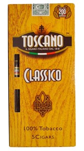 Buy Toscano Classico Online at Small Batch Cigar: This offering from Toscano comes with a Fire Cured wrapper.