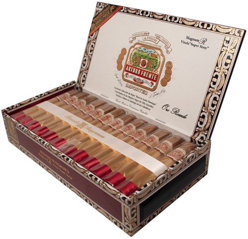 Buy the Arturo Fuente Oro Magnum R Super Sixty Online at Small Batch Cigar: This Magnum R gets updated with a Ecuadorian Connecticut Shade wrapper.