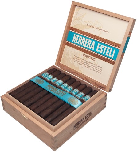 Buy Drew Estate Herrera Esteli Brazilian Maduro Lonsdale Deluxe Online at Small Batch Cigar: This 6 x 44 Lonsdale from Herrera Esteli uses a Brazilian Mata Fina wrapper.