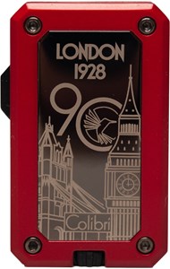 Buy Colibri 90 Year Anniversary Gunmetal/Red Rally Online: Celebrating the 90th Anniversary of one of the oldest and most trusted cigar accessory manufacturers, these single flame lighters feature beautiful reflective engravings from Colibri's past and future.