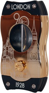 Buy Colibri V-Cut 90th Year Anniversary Black + Gold Cigar Cutter: The Colibri V-Cut is contoured for beauty and to fit securely in your hand.