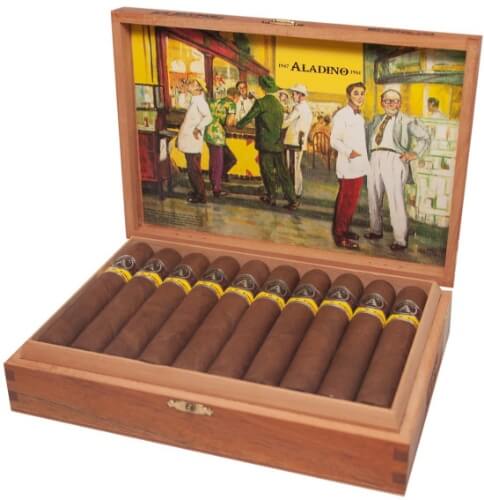 Buy Aladino Robusto Online at Small Batch Cigar:  This "authentic corojo" puro is a throwback to the "Golden Age" of cigars.