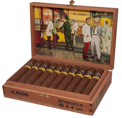 Buy Aladino Rothschild Online at Small Batch Cigar:  This "authentic corojo" puro is a throwback to the "Golden Age" of cigars.