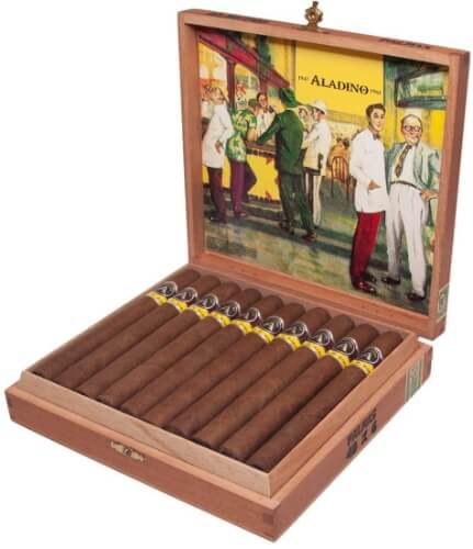 Buy Aladino Palmas Online at Small Batch Cigar:  This "authentic corojo" puro is a throwback to the "Golden Age" of cigars.