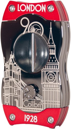 Buy Colibri V-Cut 90th Year Anniversary Gunmetal + Red Cigar Cutter: The Colibri V-Cut is contoured for beauty and to fit securely in your hand.