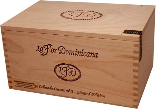 Buy La Flor Dominicana LFD Colorado Oscuro No.3 Online: a special release which uses a Ecuadoran Ligero Sumatra wrapper which produces a bold cigar with notes of citrus, pepper and leather.