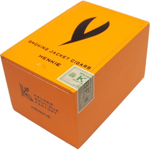 Buy Smoking Jacket Henkie Online:  First announced in 2017, this limited edition cigar celebrates Henke Kelner.  This 6 x 41 Dominican Puro is available in one vitola.