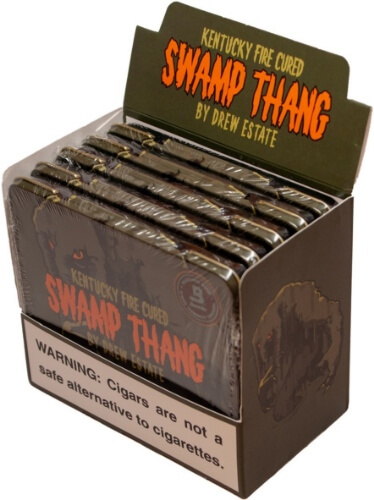 Buy Drew Estate Kentucky Fire Swamp Thang Tins Online at Small Batch Cigar: Your favorite candela Kentucky fired cured now comes in a 4 x 32 in tins!