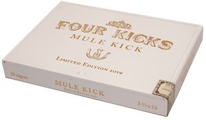 The Four Kicks Mule Kick 2019 is a limited release using the base blend of the Four Kicks. The Mule Kick uses a darker Ecuadorian sumatra wrapper creating a bolder and fuller experience!