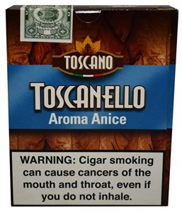 Buy Toscano Toscanello Aroma Anise Online at Small Batch Cigar: This offering from Toscano comes with a Fire Cured wrapper, in a shorter size.  Notes of Licorice.