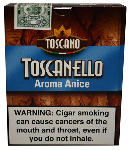 Buy Toscano Toscanello Aroma Anise Online at Small Batch Cigar: This offering from Toscano comes with a Fire Cured wrapper, in a shorter size.  Notes of Licorice.