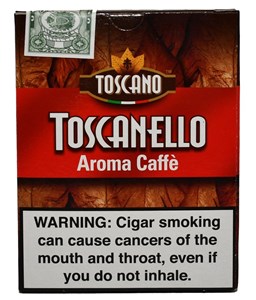 Buy Toscano Toscanello Aroma Caffe Online at Small Batch Cigar: This offering from Toscano comes with a Fire Cured wrapper, in a shorter size.  Notes of Espresso and Almonds