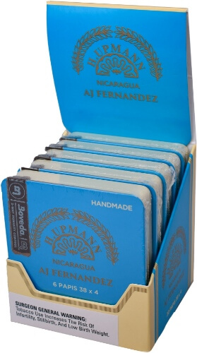 Buy H. Upmann AJ Fernandez  Papis Online: These tins feature siz nicaraguan cigars produced by AJ Fernandez.