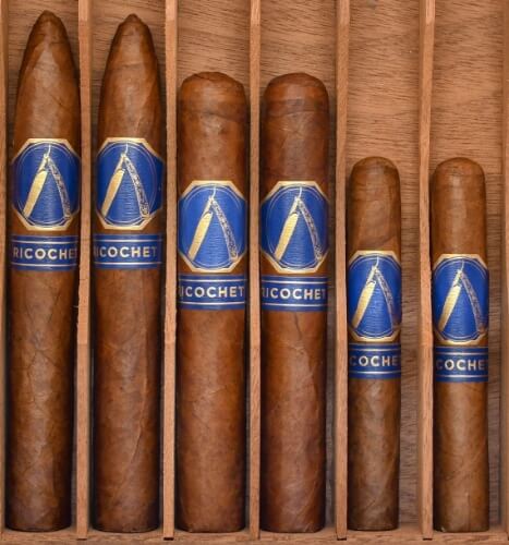 Buy the La Barba Ricochet Cru Mexi-Sol Sampler Online: The pack features two of each vitola from the new Ricochet Cru Mexi-Sol line from La Barba's Tony Bellato