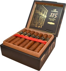 Buy La Aurora 115 Toro Online at Small Batch Cigar: The newest regular production from La Aurora features tobaccos from Brazil and the Dominican Republic.	