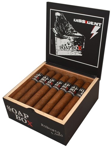 Buy Dissident Soapbox Robusto Online: Dissident Soapbox features three different tobaccos from three different countries; Brazil, Ecuadorian, and Nicaragua.