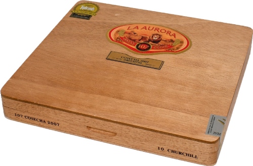 Buy La Aurora 107 Cosecha Churchill  Online: The newest release for La Aurora's 107 line of cigars, this 7 x 50  comes from tobacco harvested in 2007.