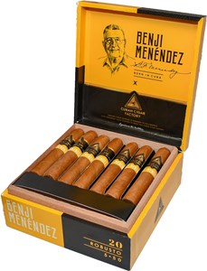 Buy Cuban Cigar Factory Benji Menendez Robusto Online: This 5 x 50 cigar features an Ecuadorian Connecticut wrapper and is blended by Benjamin "Benji" Menendez.