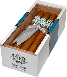 Buy Pier 28 Connecticut Lonsdale Online at Small Batch Cigar: Designed with the San Jose Shark team colors in mind, the newest 6 1/2 x 42 from Pier 28 features an Ecuadorian Connecticut wrapper over Nicaraguan binder and filler.