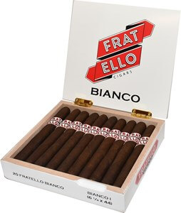Buy Fratello Bianco I Online at Small Batch Cigar:  With tobaccos from five different countries rolled into one cigar, this blend is tailored to the more medium to full bodied profiles.