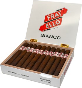 Buy Fratello Bianco IV Online at Small Batch Cigar:  With tobaccos from five different countries rolled into one cigar, this blend is tailored to the more medium to full bodied profiles.