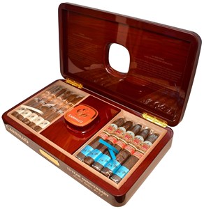 Buy E. P. Carrillo 10 Year Anniversary Limited Edition 2019 Online: To celebrate the year 10 Year Anniversary Ernesto has created a Limited Edition box with two special blends. The box features 10 La Historia & 10 Encore 6 1/2 x 56 double figurado box press.
