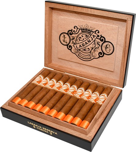 Buy Laranja Corona by Espinosa Cigars Online:  The newest size in the Laranja line by Espinosa Cigars, this 5 x 42 features a Brazilian wrapper over Nicaraguan binders and fillers.