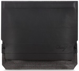 Buy Davidoff Travel Humidor Business Online: featuring two pockets for storing your lighter and cutter plus eight cigars. The strong magnetic closure ensures humidity is sealed and allows space for a humidification system.