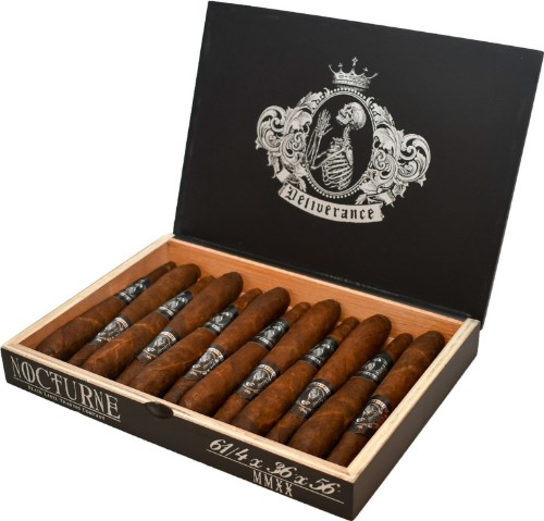 Buy Black Label Deliverance Nocturne 2020 Tall Salamon Online: a special yearly release produced in three vitolas featuring a Pennsylvania broadleaf wrapper rolled at BLTC Fabrica Oveja Negra factory in Nicaragua.