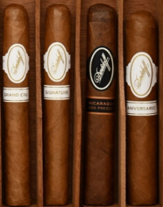 Buy Davidoff Light Brand Sampler Online at Small Batch: This sampler features four cigars from Davidoff that tend towards the lighter side of the flavor specrtum, featuring the Davidoff Signature, Aniversario Series, Davidoff Nicaragua, and the Gran Cru.