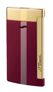 Buy S.T Dupont Slim 7 Lotus Red & Golden Finish Online: S.T Dupont Slim 7 the world's slimmest luxury lighter measuring at just seven millimeters thick.