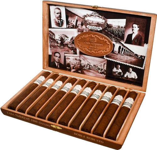 Buy Casa Turrent 1880 Oscuro Cigar Online: This limited edition puro from Casa Turrent features only habano criollo tobacco grown by Casa.