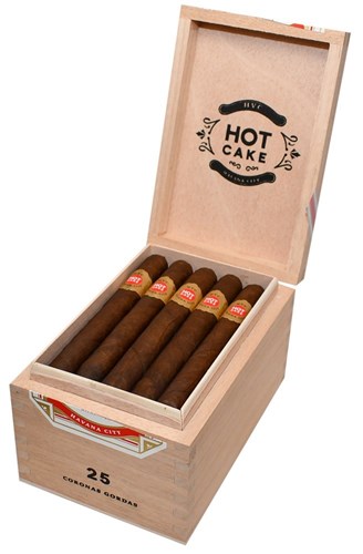 Buy HVC Hot Cake Corona Gorda Online: The HVC Hot Cake is produced by the world famous AGANORSA and uses a Mexican San Andres wrapper with corojo binder and fillers.