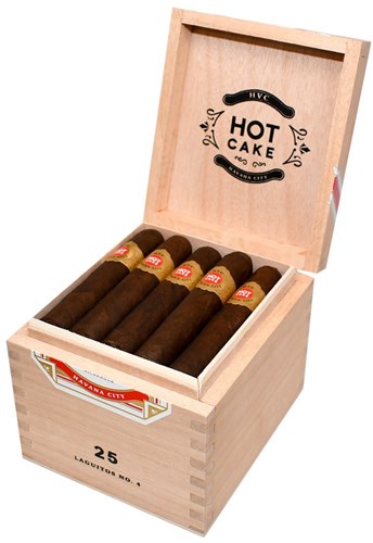 Buy HVC Hot Cake Laguito #4 Online: The HVC Hot Cake is produced by the world famous AGANORSA and uses a Mexican San Andres wrapper with corojo binder and fillers.