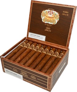 Buy H Upmann 1844 Añejo Toro Online: With every single leaf inside of the cigar being aged for at least five years, this line extension from H. Upmann comes extra aged for you.