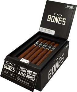Buy CAO Bones Matador Foot Online: The perfect accompaniment for table games, the CAO Bones Matador is a celebration of one of the best ways to enjoy a cigar: over a game of dominoes or shooting dice.