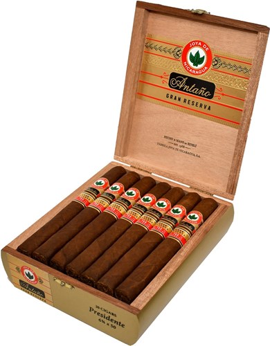 Buy Joya de Nicaragua Antaño Gran Reserva Presidente Online: Aged full bodied tobacco Nicaraguan puro.