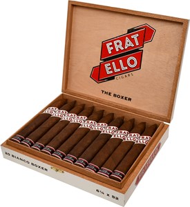 Buy Fratello Bianco The Boxer Online at Small Batch Cigar:  With tobaccos from five different countries rolled into one cigar, this blend is tailored to the more medium to full bodied profiles.