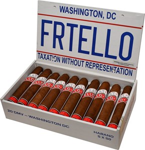 Buy Fratello DMV Washington DC Online at Small Batch Cigar:   This line features a different wrapper for each size but retains the same binder and filler. Previously an exclusive for shops in or around Washington D.C., this has now received a national release.