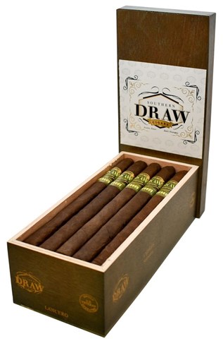 Buy Southern Draw Cedrus Lancero Online: This cigar features an Indonesian Besuki wrapper over Nicaraguan Habano binders and Nicaraguan fillers.
