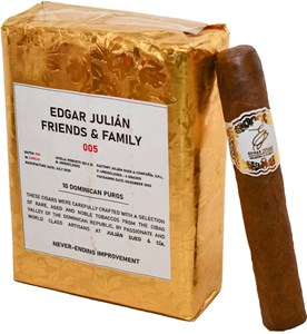 Buy Edgar Julian Friends & Family Edición 005 Online at Small Batch Cigar: Breaking off from Campesino, Edgar Sued releases his newest project after working with Hendrik Kelner Jr.