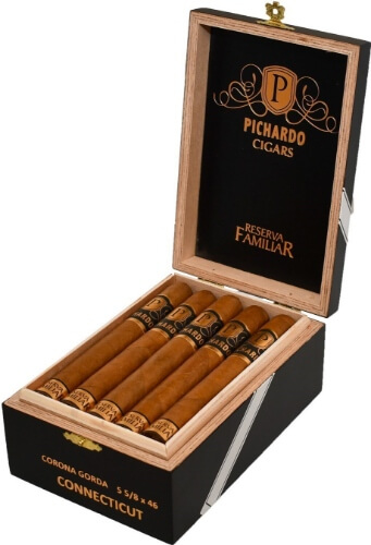 Buy ACE Prime Pichardo Reserva Familiar Connecticut 5 5/8 x 46 Online: Pichardo Reserva Familiar Connecticut features an Ecuadorian Connecticut wrapper with a Nicaraguan Habano binder over Dominican/Nicaraguan fillers.