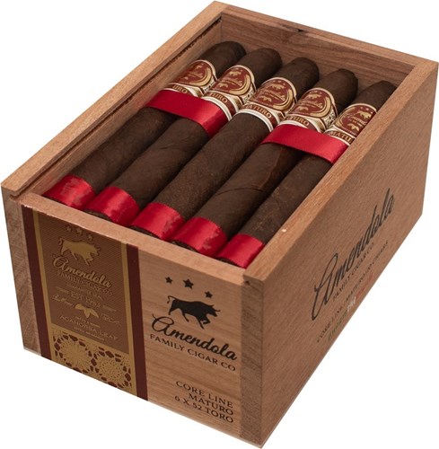 Buy Amendola Core Maturo Online: Manufactured at the Aganorsa Factory in Esteli, Nicaragua, Amendola Core Line “Maturo” (Italian translation for maduro) is cloaked in a toothy, dark maduro Corojo 99 wrapper.