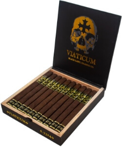 Buy Last Rites Viaticum Lancero Online: this 6 3/4 x 40 box pressed Lancero uses a Ecuadorian Maduro wrapper taking the traditional Last Rites blends up a notch with higher priming.