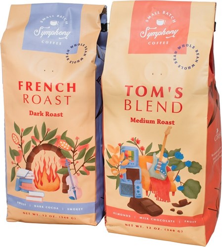 Buy Small Batch Coffee - Whole Bean French Roast & Tom's Blend Online: